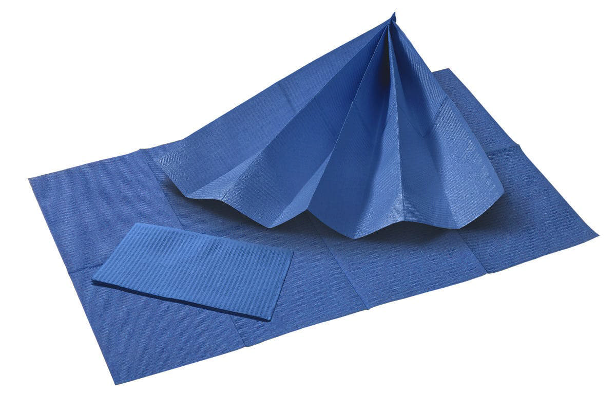 Akzenta Patientservietter, 3-lags papir/plast, mørkeblå, 500 stk