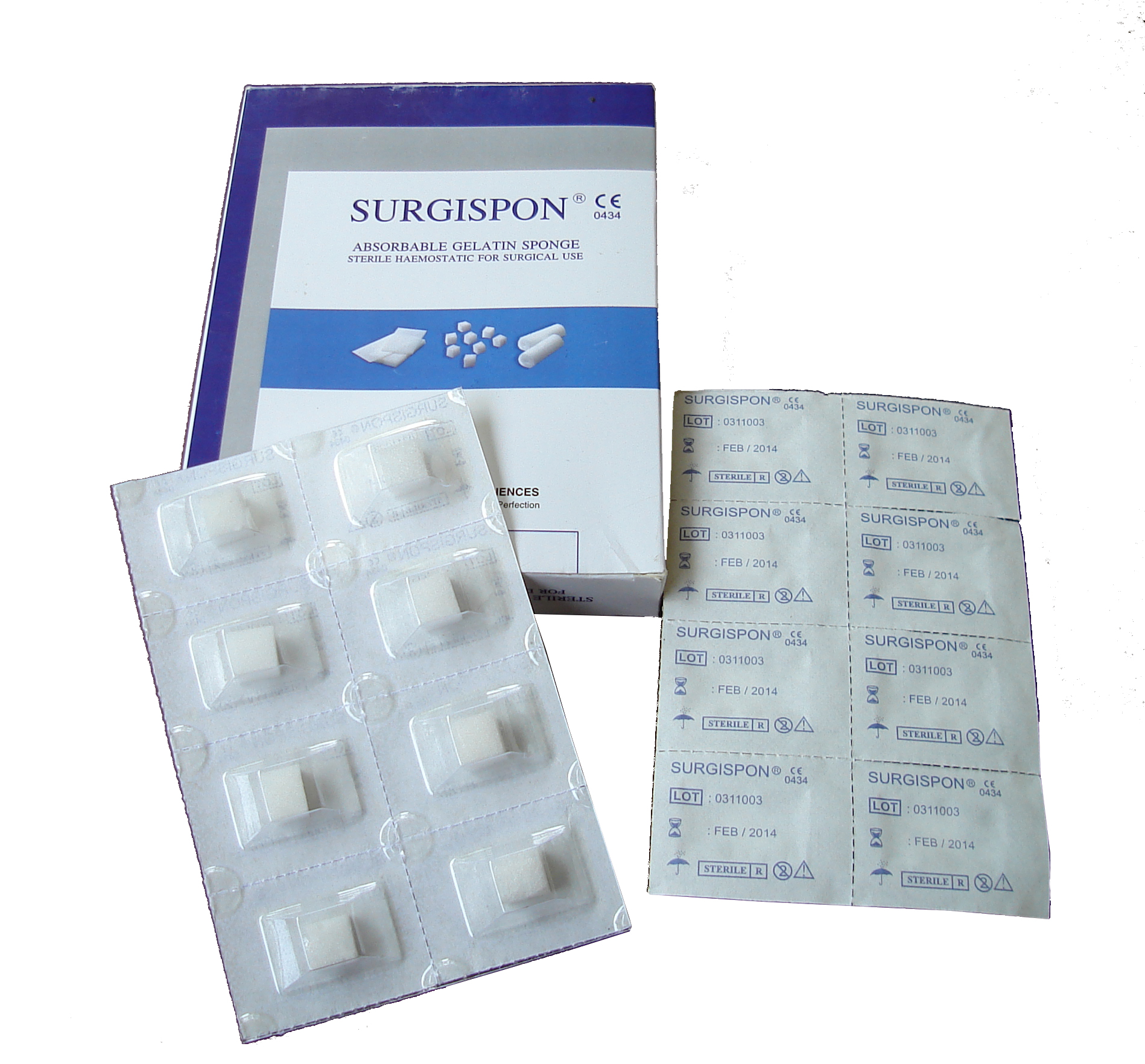 Surgispon, 10x10x10 mm, 32 stk.