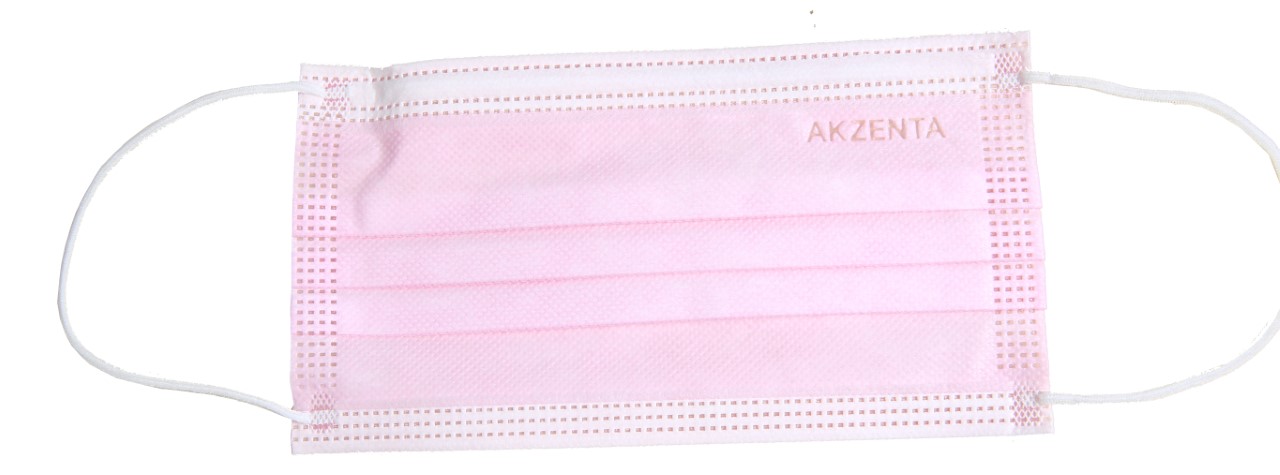 Akzenta Mundbind, type IIR 50 Stk. Lys-pink med elastik